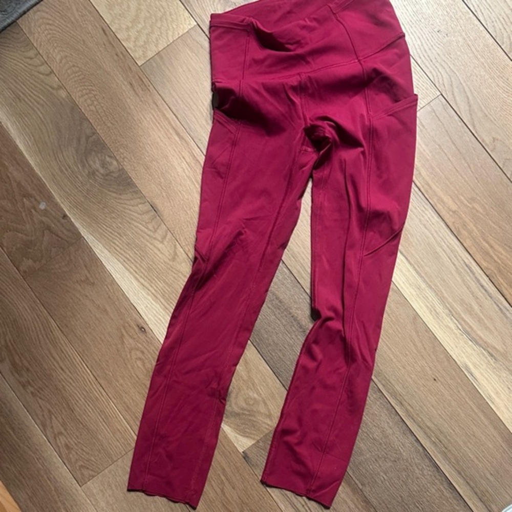 lululemon athletica Deep Berry Red High-Rise Leggings